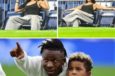 Kim Kardashian Beams With Pride As She Watches Her Son Saint Become Real Madrid’s Mascot