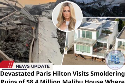 Devastated Paris Hilton Visits Smoldering Ruins of $8.4 Million Malibu House Where She Raised Her Kids After It Was Destroyed by Wildfires