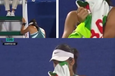 Emma Raducanu in tears on court in Dubai and consoled by rival in worrying scenes