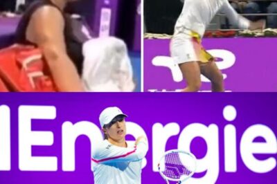 Jelena Ostapenko’s cheeky reaction as Iga Swiatek smashes racket in rare Qatar Open loss