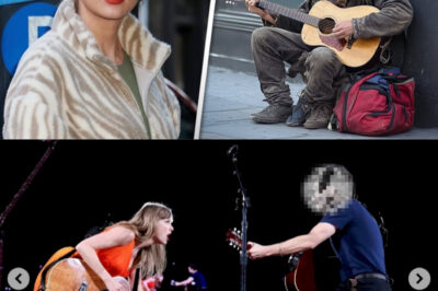 Taylor Swift Hears a Homeless Man Playing Guitar – What Happened Next Will Leave You in Tears