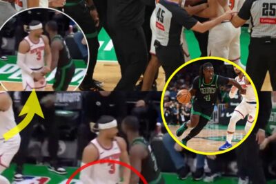 Celtics’ Jaylen Brown Sparks Outrage After Shocking Game 5 Incident: Caught on Camera Grabbing Knicks’ Josh Hart in Controversial On