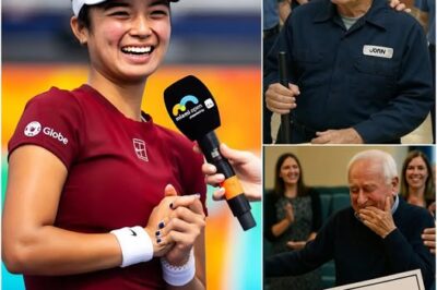 During a visit to her old Tennis Academy, Alex Eala was shocked to learn that her beloved ball boy, Mr. John, was still working at the age of 79 to support his family. What Eala did next would not only change Mr. John’s life forever, but would also shock the school and the nation!