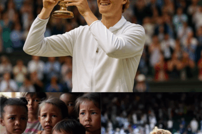 SECRETLY GENEROUS: After his Wimbledon victory, Jannik Sinner quietly donated his entire £3 million prize to a charity for orphaned and underprivileged children—and in a touching twist, used half the money for an unexpected act, showcasing the young Italian tennis star’s compassionate heart.