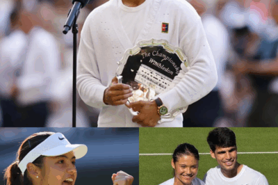 After losing the Wimbledon final to Jannik Sinner, Emma Raducanu rushed to embrace Carlos Alcaraz and officially confirmed their relationship, stunning the tennis world with their exhaustion and emotion. Emma broke down in tears discussing the struggles and public scrutiny they faced together.